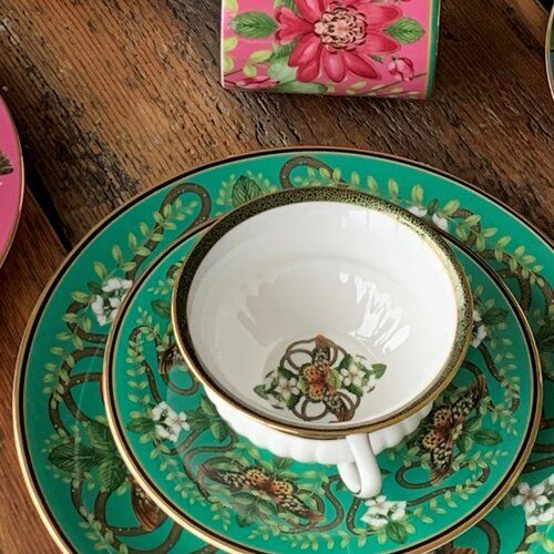 Тарелка Wedgwood Wonderlust 20 см Emerald Forest, зелёная