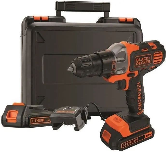 Дрель-шуруповерт аккумуляторный Black&Decker MT218KBQW 11.5 Ah/18 V с ЗУ