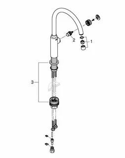 Моно-вентильный смеситель с функцией фильтрации Grohe Blue Pure Mono 31724000