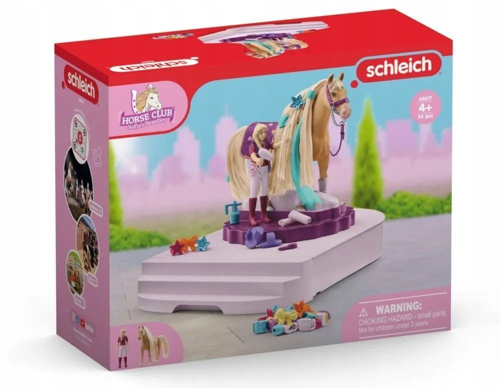 Набор Schleich 42617 Красота Софии Вращающаяся станция для ухода за лошадьми