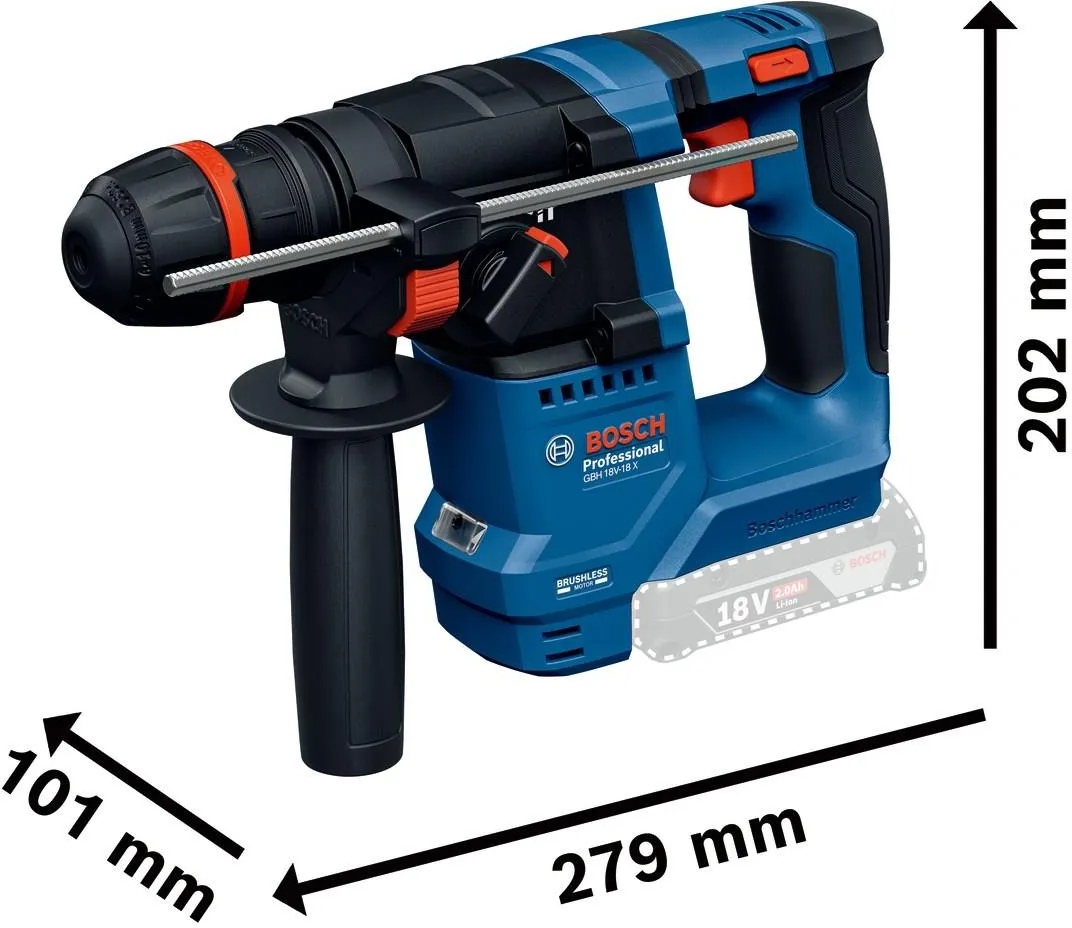 Аккумуляторный перфоратор Bosch GBH 18V-18 X Professional 0611927100