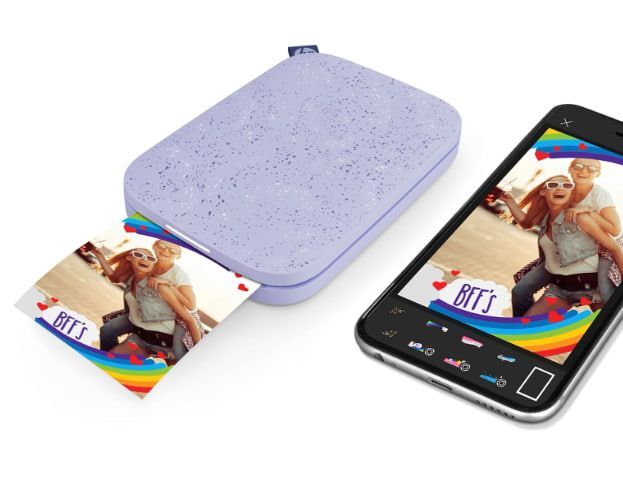 Портативный фотопринтер HP Sprocket 5 x 7,6 см (сиреневый)
