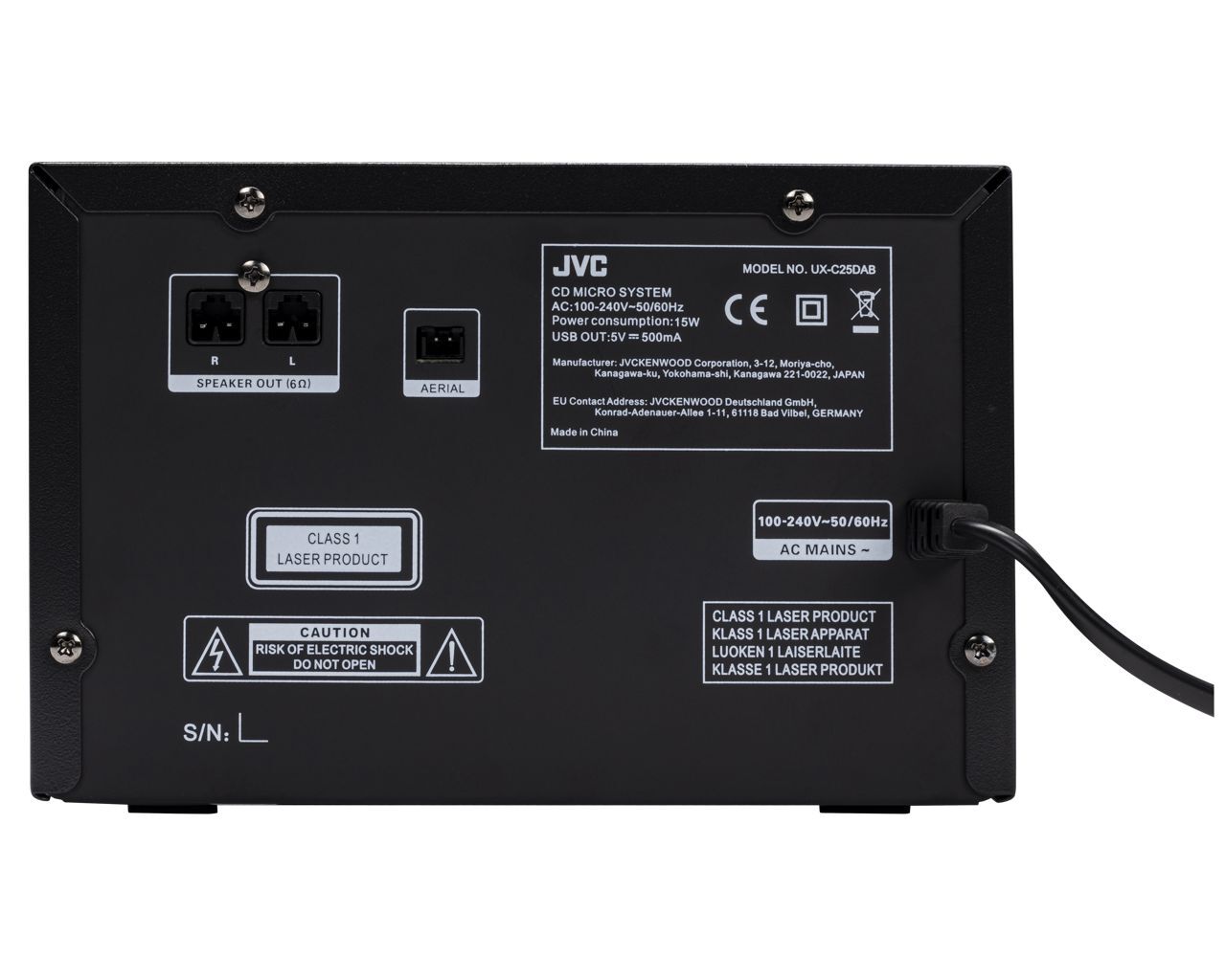 Акустическая система JVC UX-C25DAB, черный