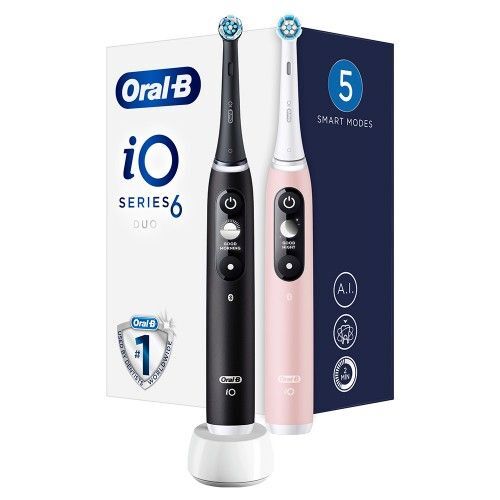 Электрические зубные щетки Oral-B iO 6 DUO Black Lava и Pink Sand