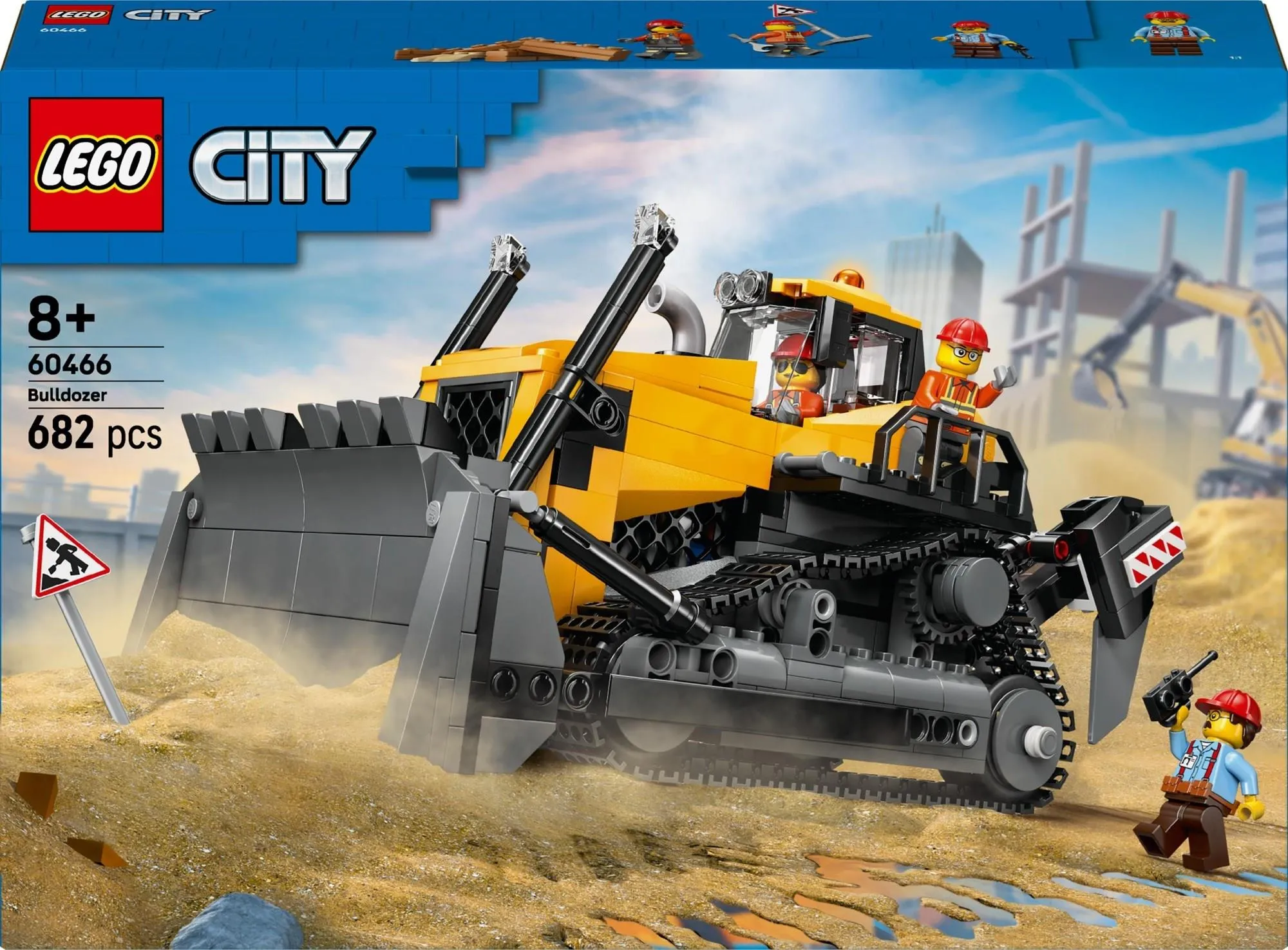 Конструктор LEGO City 60466 Жёлтый бульдозер