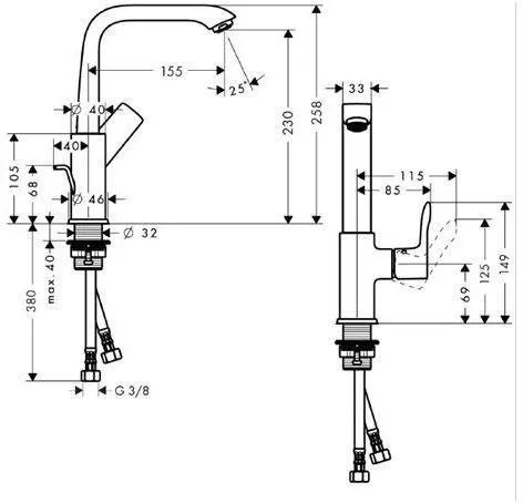 Смеситель Hansgrohe Metris 230 DN15 хром 31187000