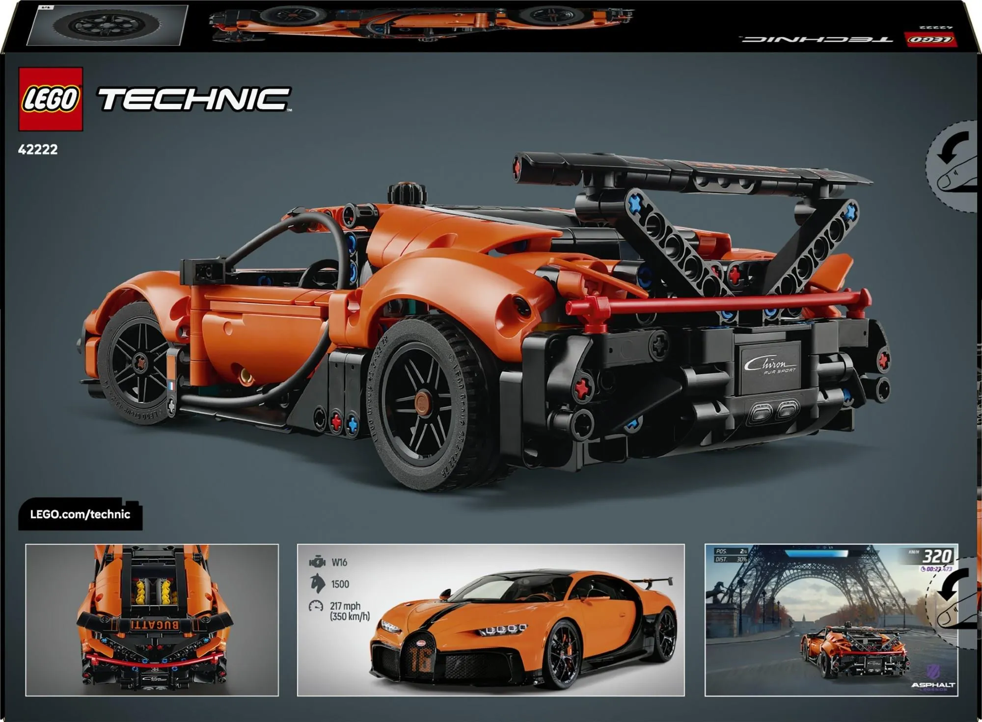 Конструктор LEGO Technic 42222 Bugatti Chiron Pur Sport