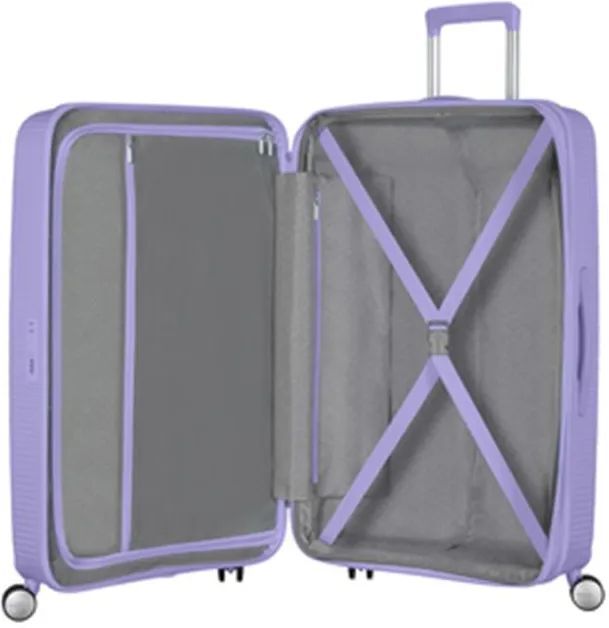 American Tourister Soundbox 67 см,Чемодан раздвижной, фиолетовый 81л