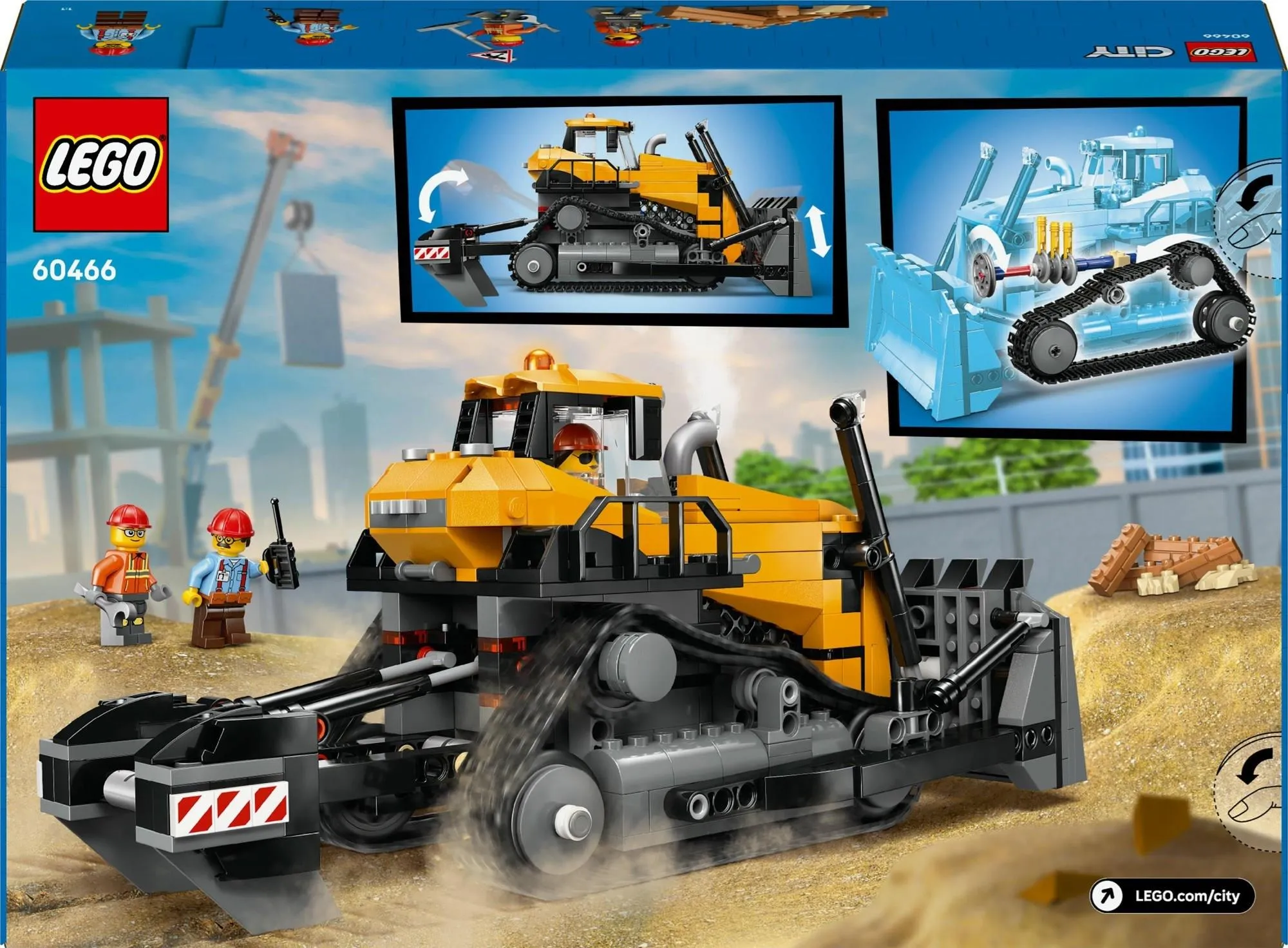 Конструктор LEGO City 60466 Жёлтый бульдозер