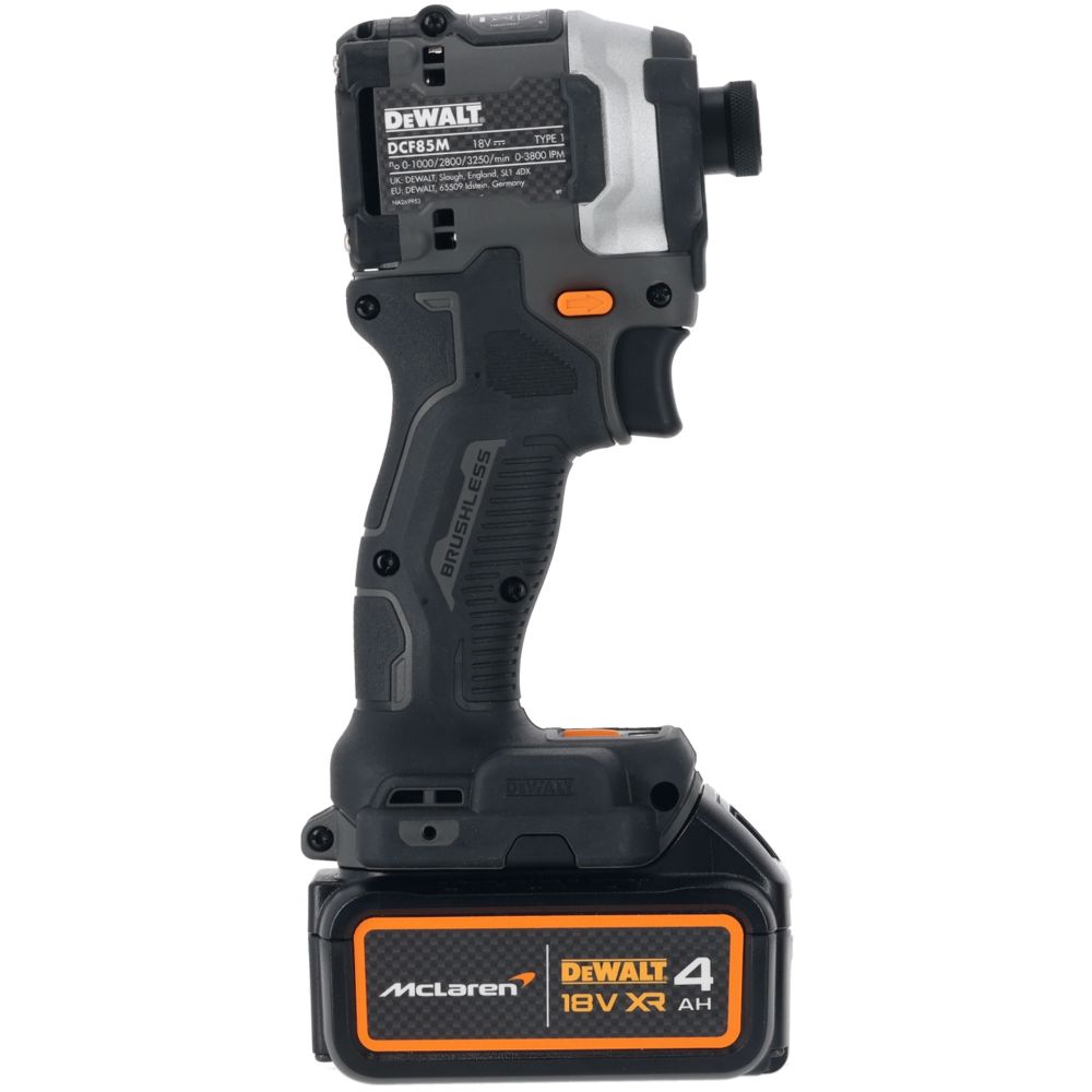 Аккумуляторный ударный шуруповерт DeWalt DCF85ME2GT-QW McLaren Limited Edition 18V 2x1,7Ah POWERSTACK 208Nm TSTAK