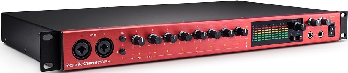 Внешняя звуковая карта с USB FOCUSRITE Clarett+ 8Pre