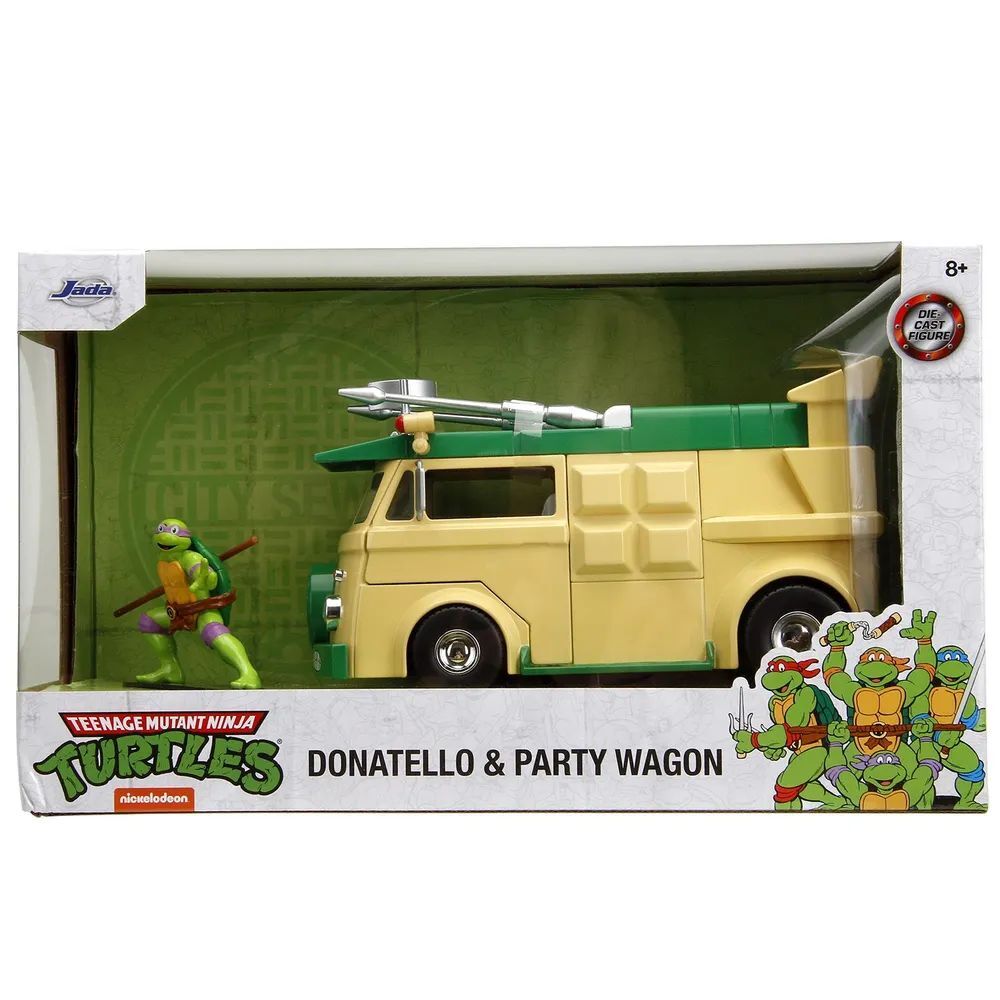 Комплект Jada Toys Teenage Mutant Ninja Turtles - Hollywood Rides - Donatello & Party Wagon (7 см, 1:24) 34529