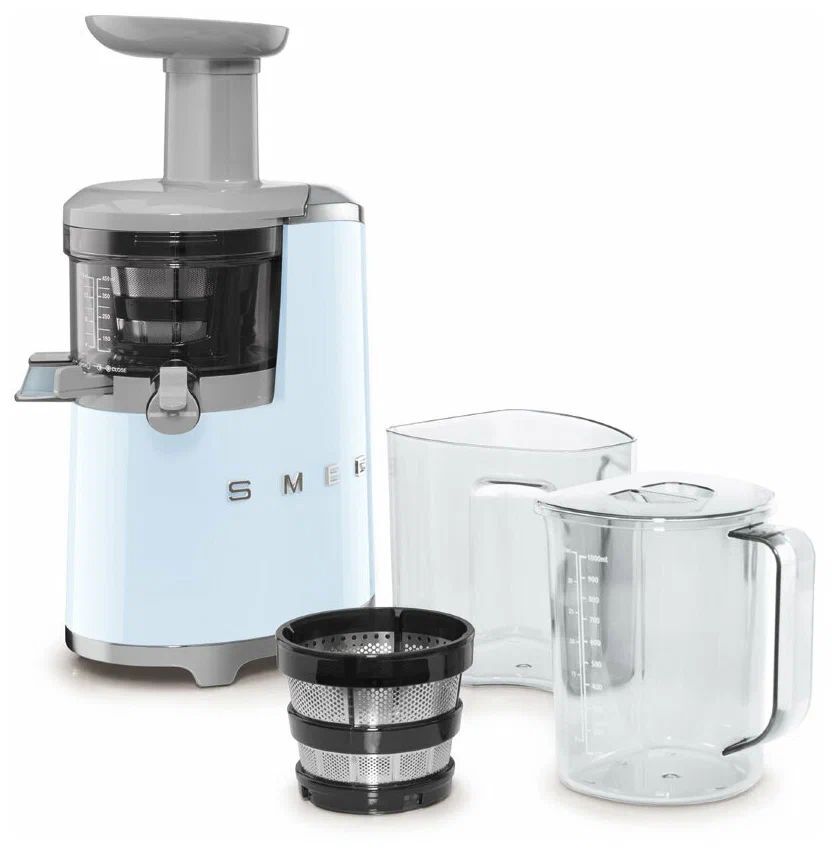 Шнековая соковыжималка Smeg SJF01, пастельный голубой