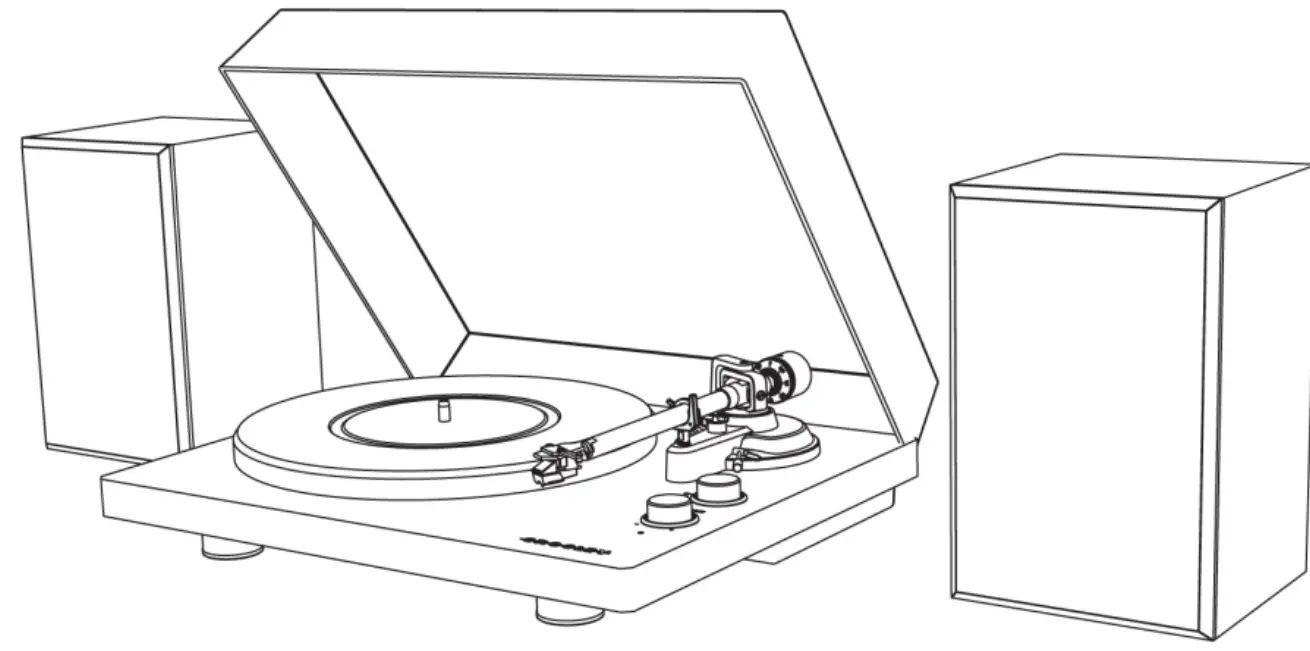 Виниловый проигрыватель Crosley Wiltshire C62B-BK
