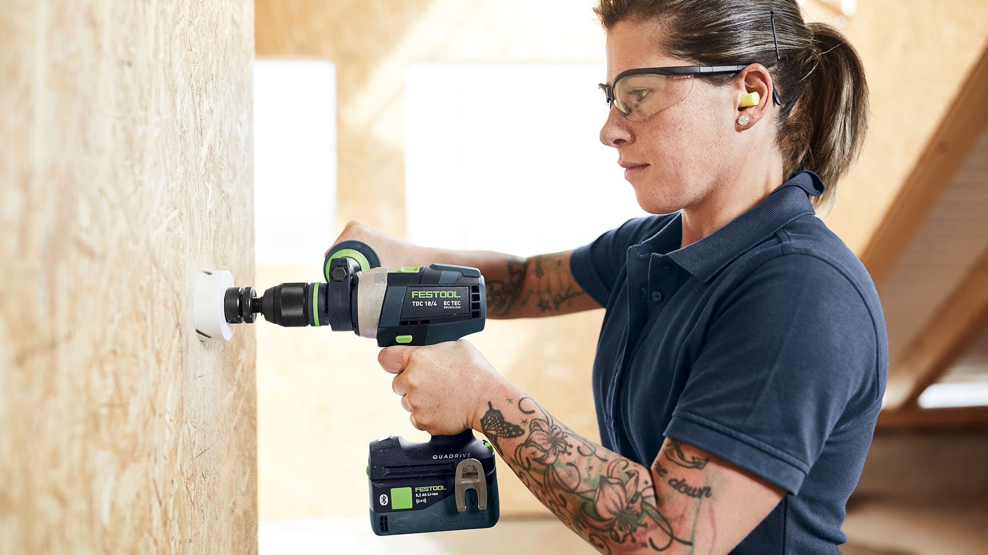Аккумуляторная ударная дрель-шуруповёрт Festool QUADRIVE TDC 18/4 I-Basic 575601