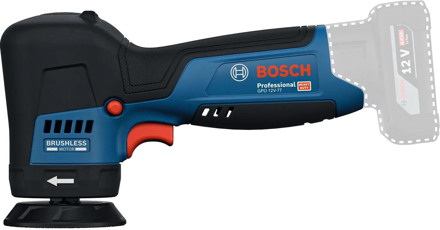 Полировальная машина аккумуляторная Bosch GPO 12V-77 Professional 06019L3000