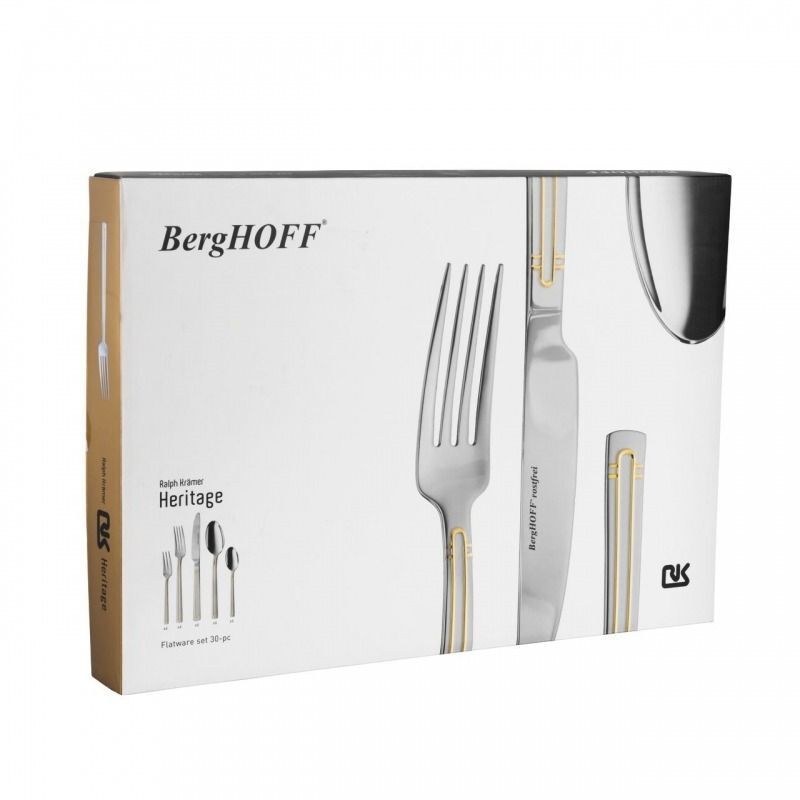 BergHOFF Набор столовых приборов Heritage, 30 предметов серебристый 6 30 шт.5413821059136