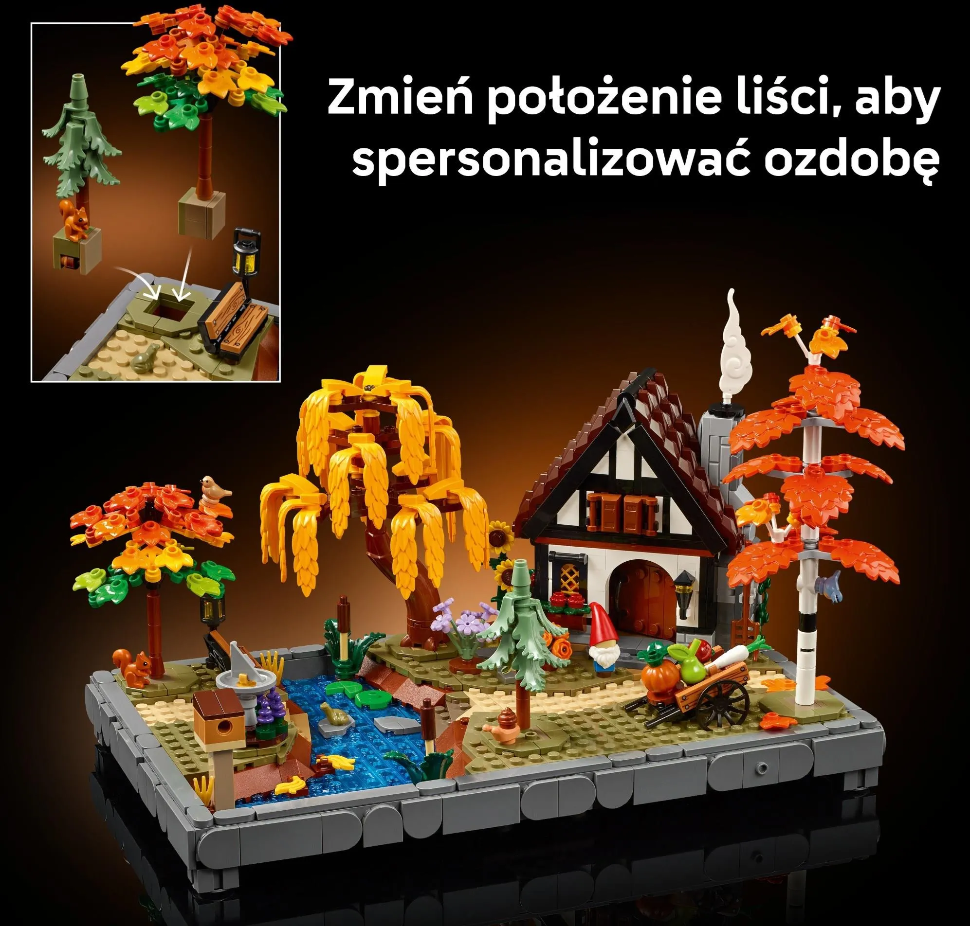Конструктор LEGO Icons 10372 Осенний сад с хижиной