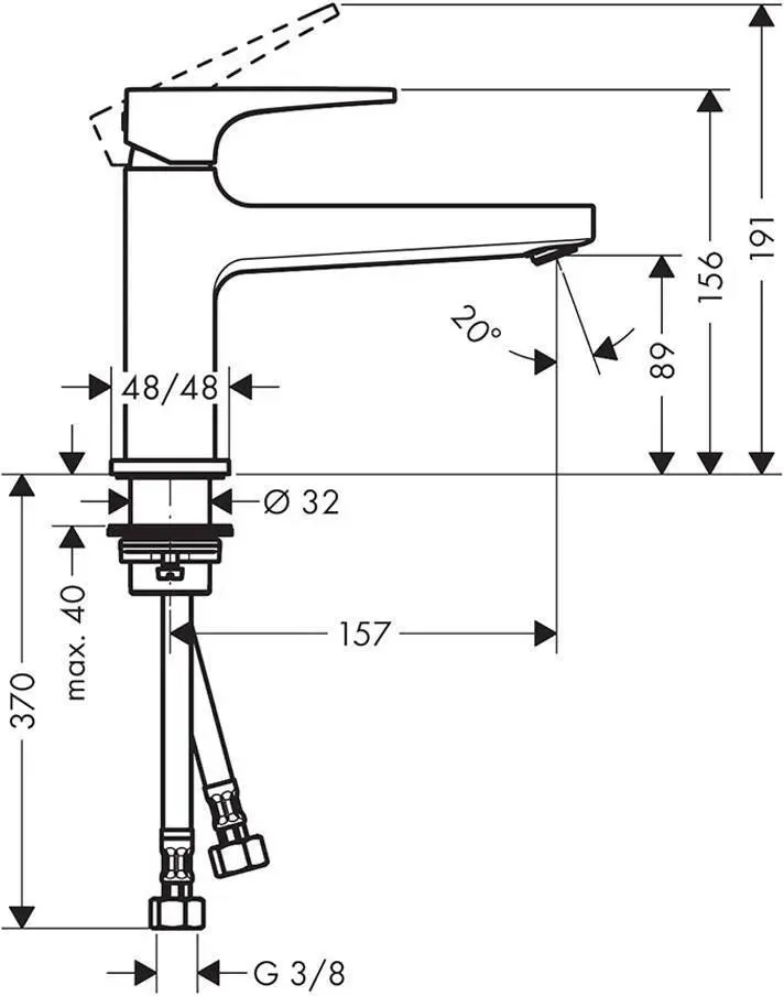 Смеситель для раковины Hansgrohe Metropol 100 CoolStart, хром 32503000
