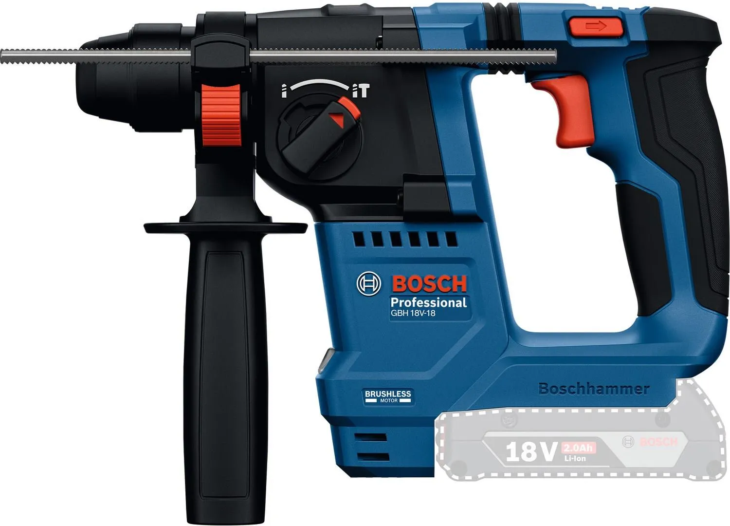 Аккумуляторный перфоратор Bosch GBH 18V-18 Professional 0611927000