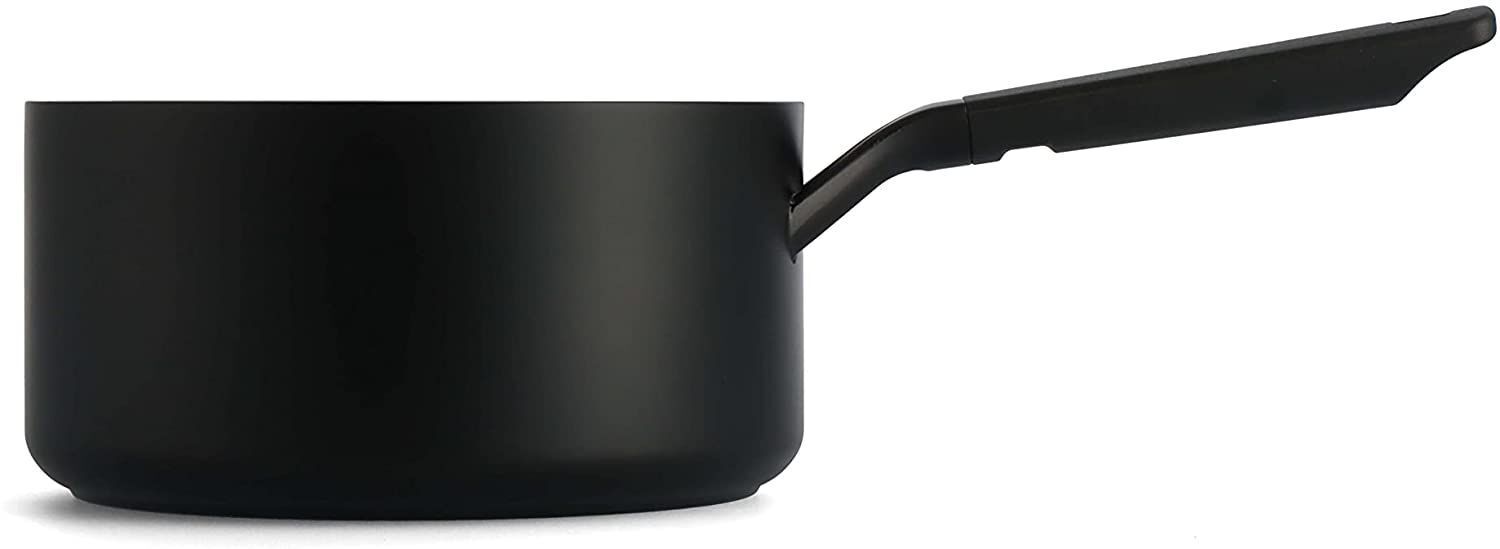 Классическая кованая алюминиевая кастрюля Kitchenaid объемом 1,5 л (Cc005683001), 16 см, можно использовать в духовке и посудомоечной машине, черный