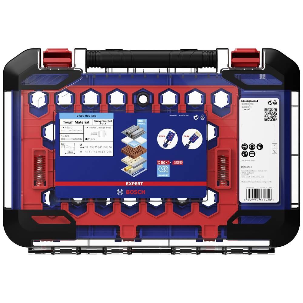 Набор коронок Bosch Expert Tough Material, 9 шт 2608900446