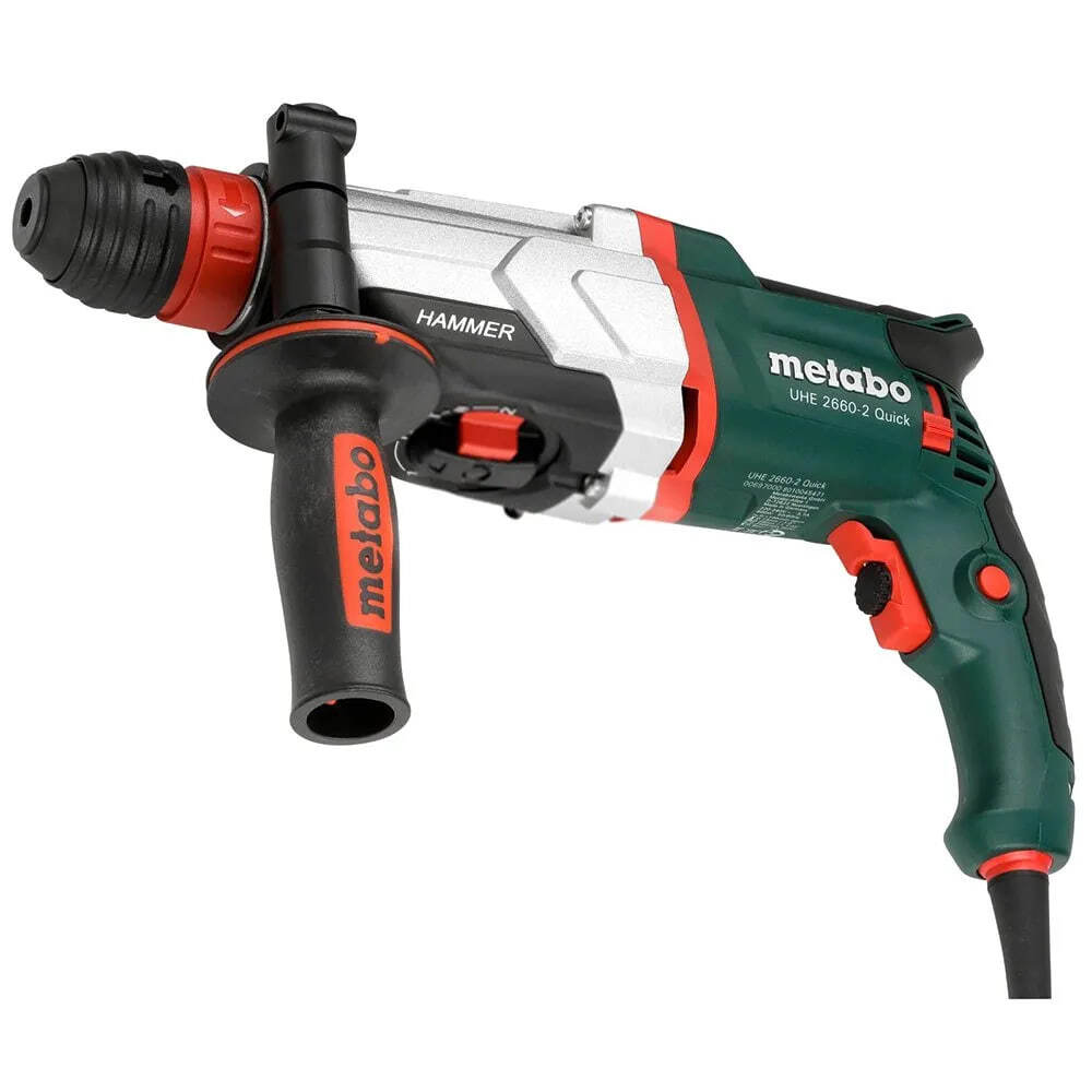 Перфоратор электрический Metabo UHE 2660-2 Quick 600697510 в комплекте с набором принадлежностей 30477