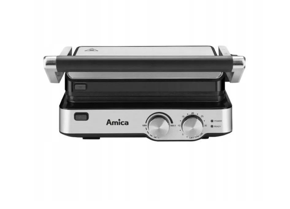 Электрогриль Amica GK4011 серебристый/серый 2000Вт