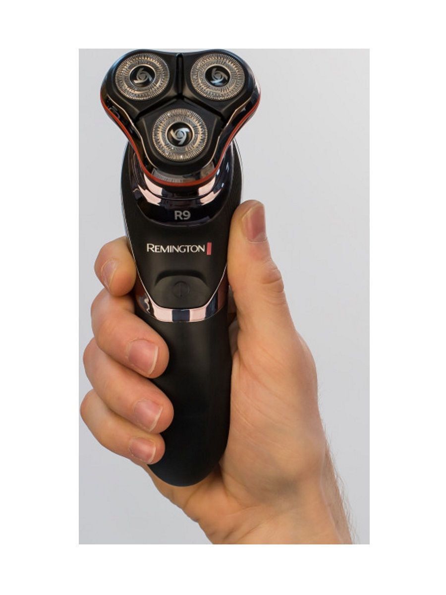Бритва для мужчин Remington R9 Ultimate XR 1570 черный/красный/хром, роторная, водонепроницаемая, беспроводная, с многонаправленными бритвенными головками