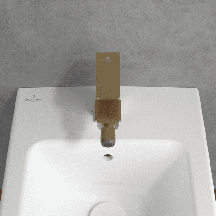 Смеситель для биде Villeroy & Boch Architectura Square матовое золото TVB12500100076