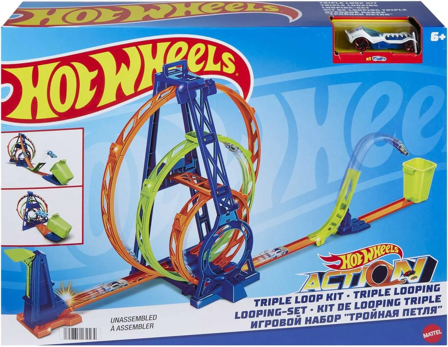 Игровой трек Hot Wheels Тройная петля GLC96 HMX37