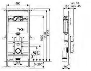 Панель скрытого монтажа TECE Lux 9600100