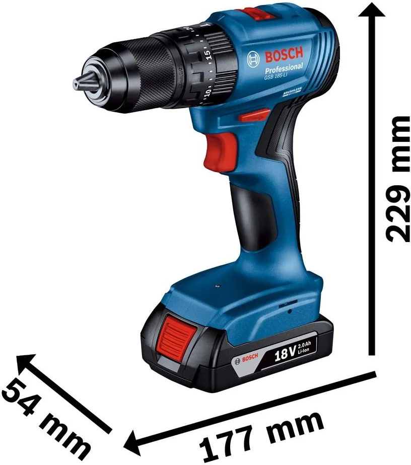 Набор ударный гайковерт + дрель Bosch GDX 18V-285 + GSR 185-LI Professional 06019N2124