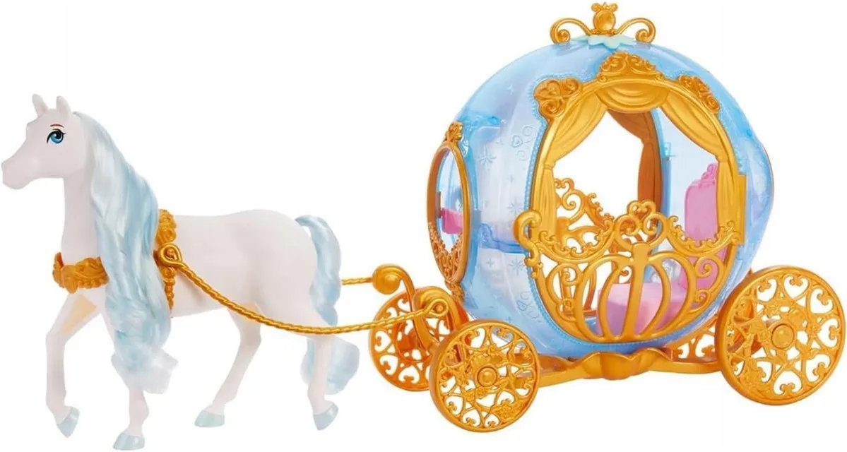 Кукла Mattel Disney Princess - Кукла Золушка с каретой и лошадью HYM33
