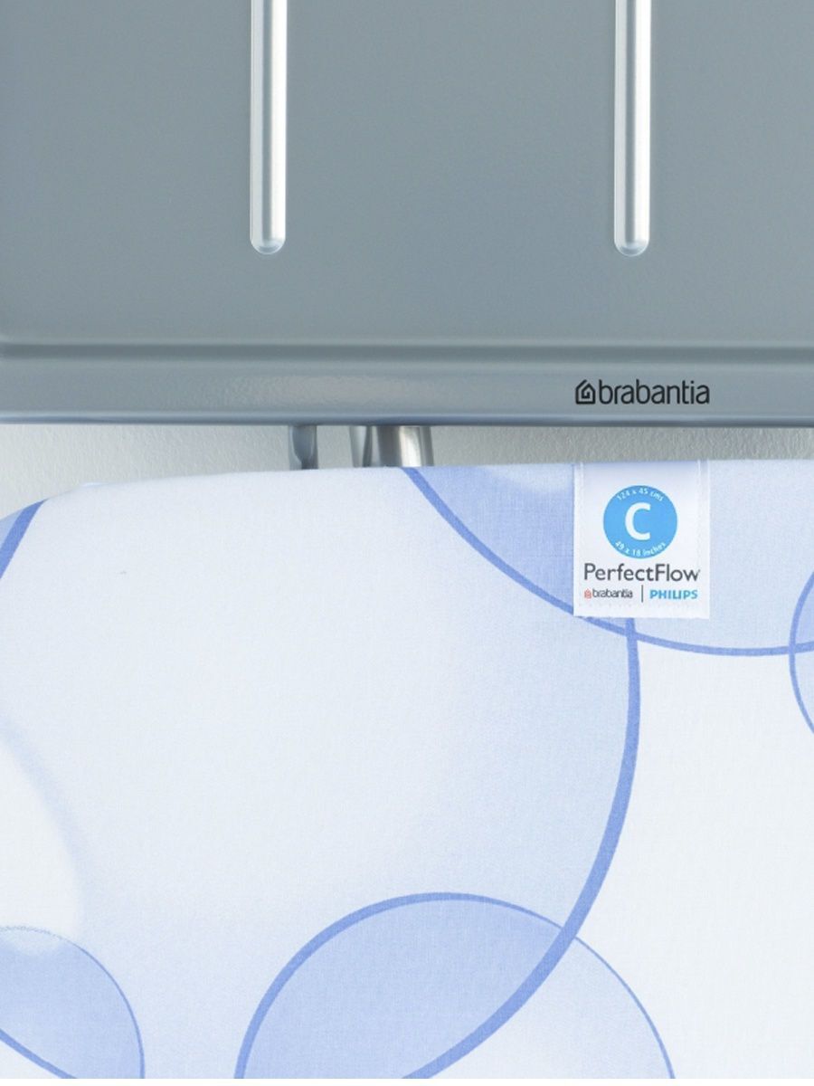 Гладильная доска Brabantia C для парогенератора, 124х45 см, пузырки(Bubbles) 101229