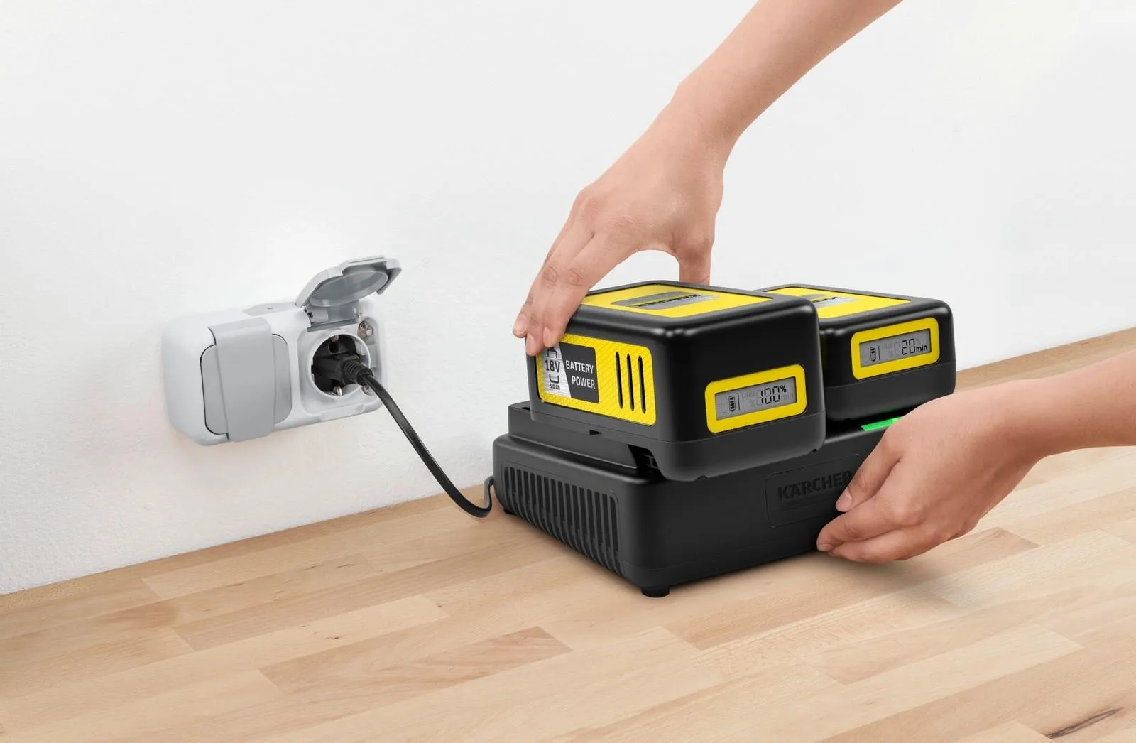 Быстрозарядное устройство Karcher Dual Battery Power 18 В 2.445-028.0