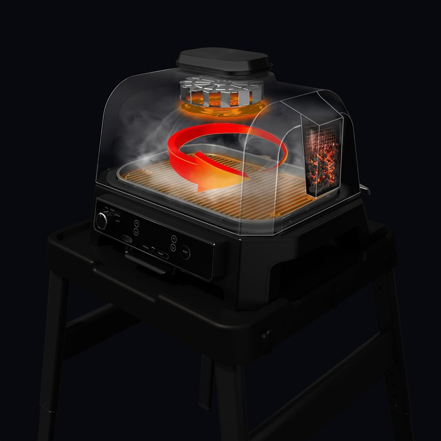 Гриль электрический Ninja Woodfire Pro XL OG850EU