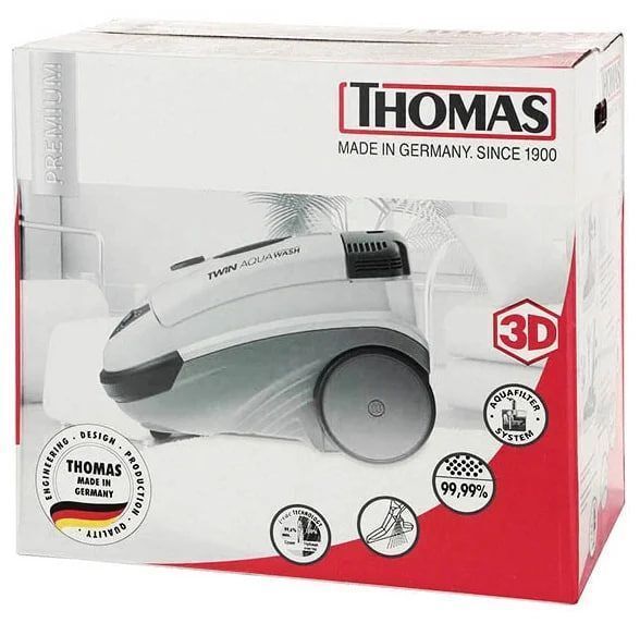 Пылесос Thomas Twin Aquawash Pet, белый/оранжевый