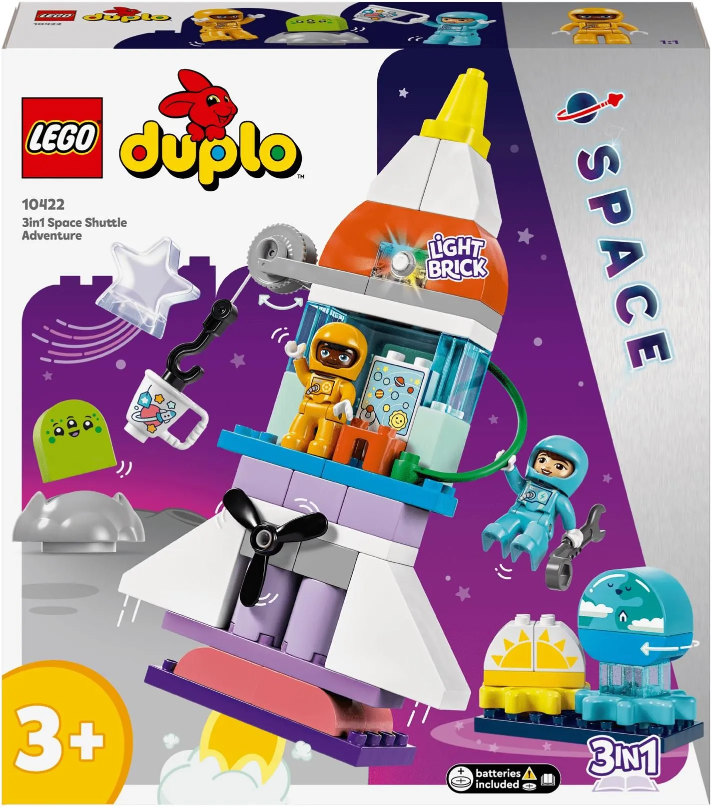 Конструктор LEGO DUPLO Town 10422 Приключения на космическом шаттле 3 в 1