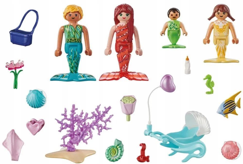 Конструктор Playmobil Princess Magic - Семья Русалок, с ракушками на присосках - Плеймобиль 71469