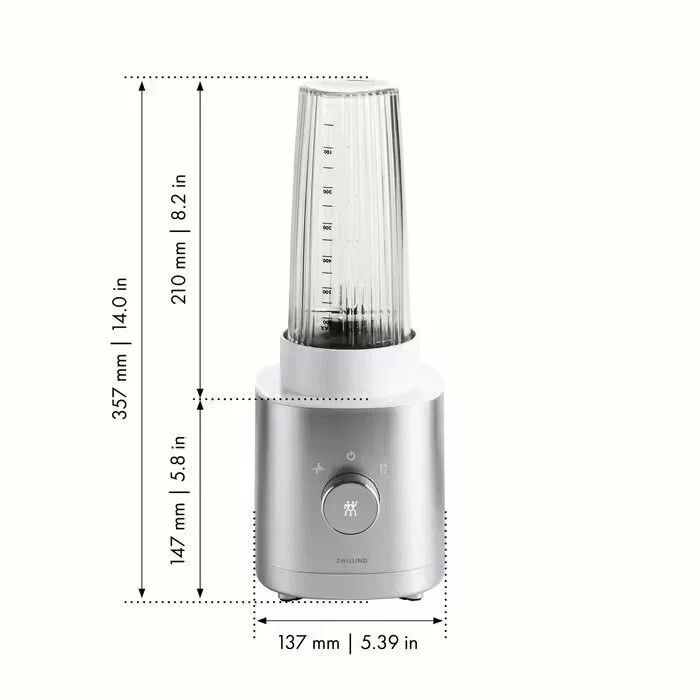 Блендер настольный AC Motor серебряный Enfinigy Zwilling 530030000