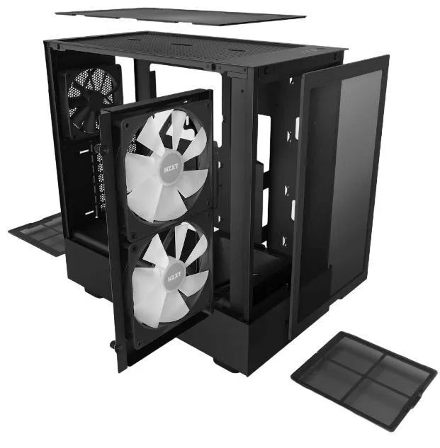 Компьютерный корпус NZXT H5 Flow, черный