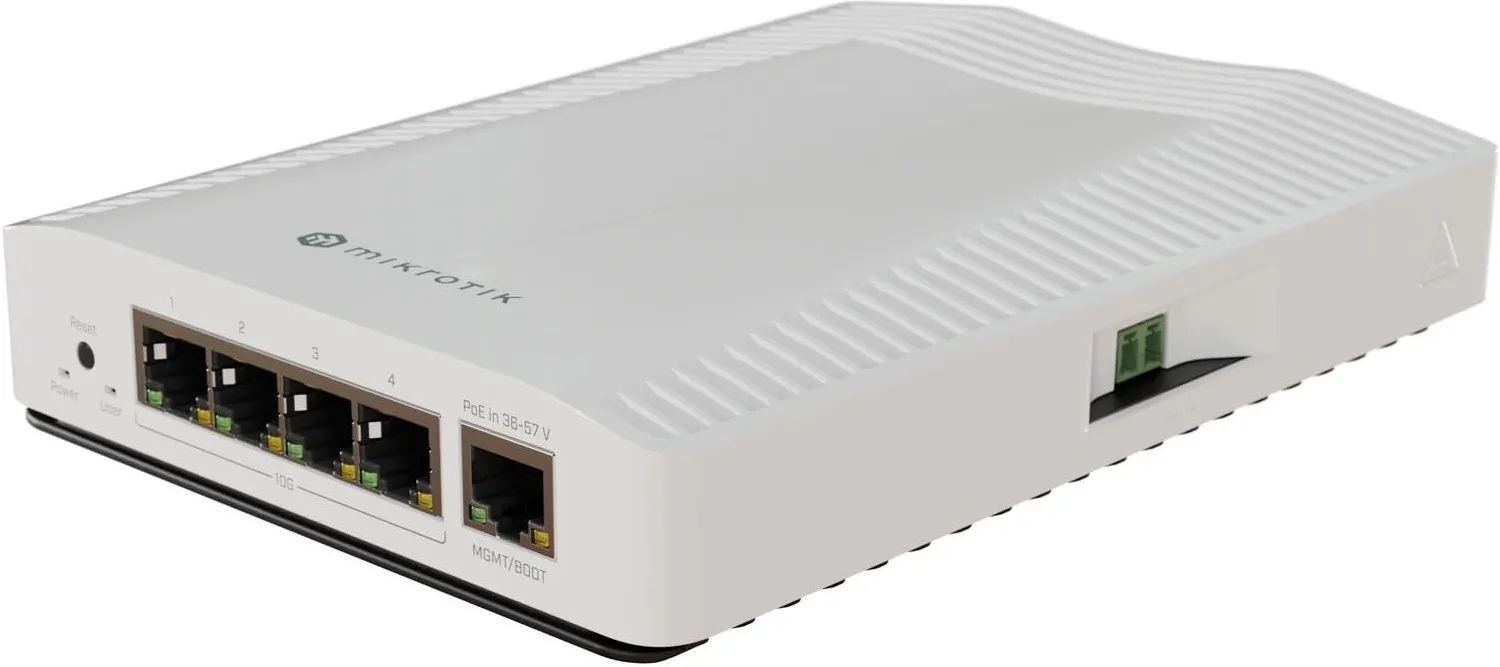 Маршрутизатор-коммутатор MikroTik CRS304-4XG-IN, 4×10G Ethernet, 1×Gigabit Ethernet, PoE-in