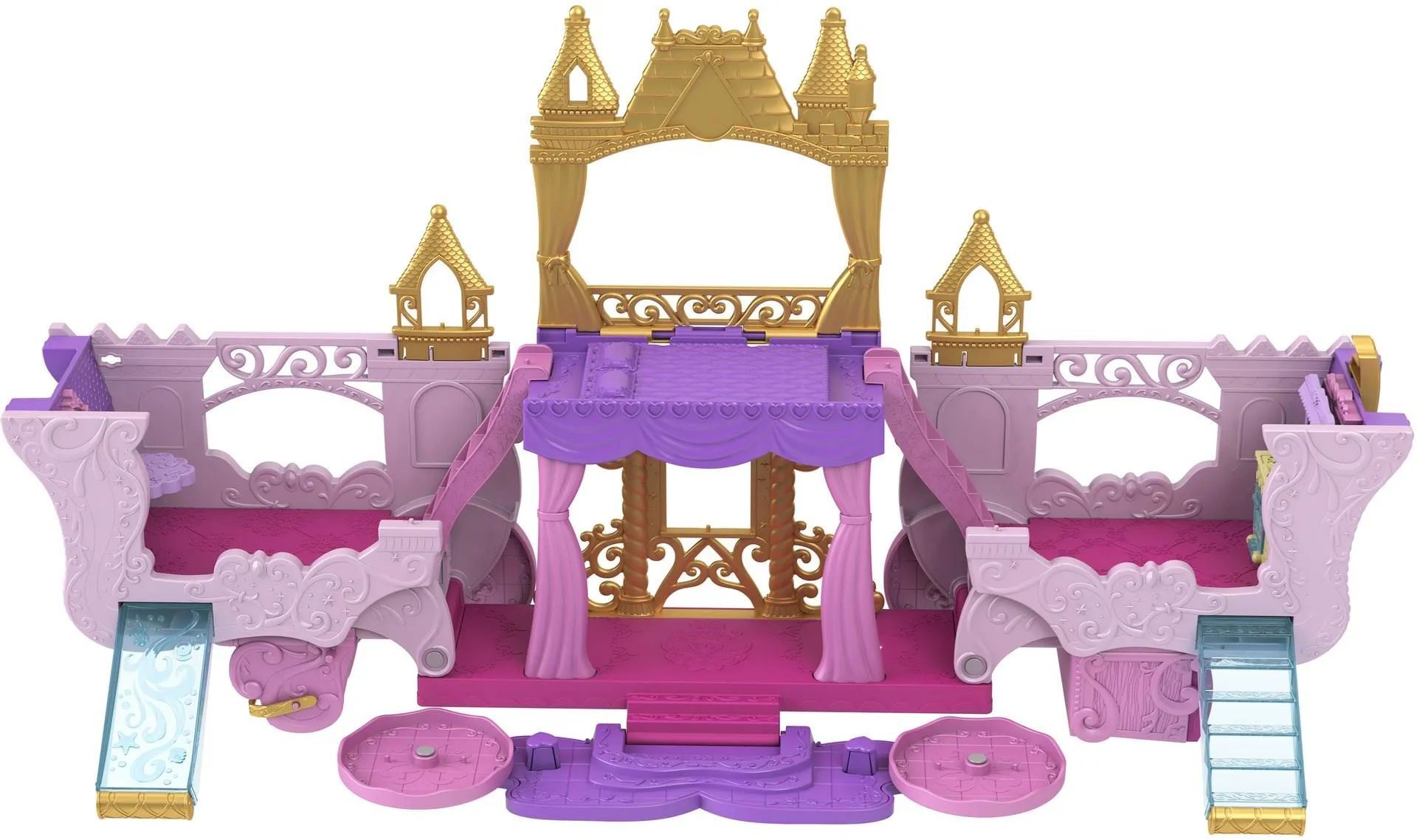 Набор Mattel Disney Princess - Карета-замок 2-в-1, игровой набор с фигурками и аксессуарами - Дисней Принцессы HWX17