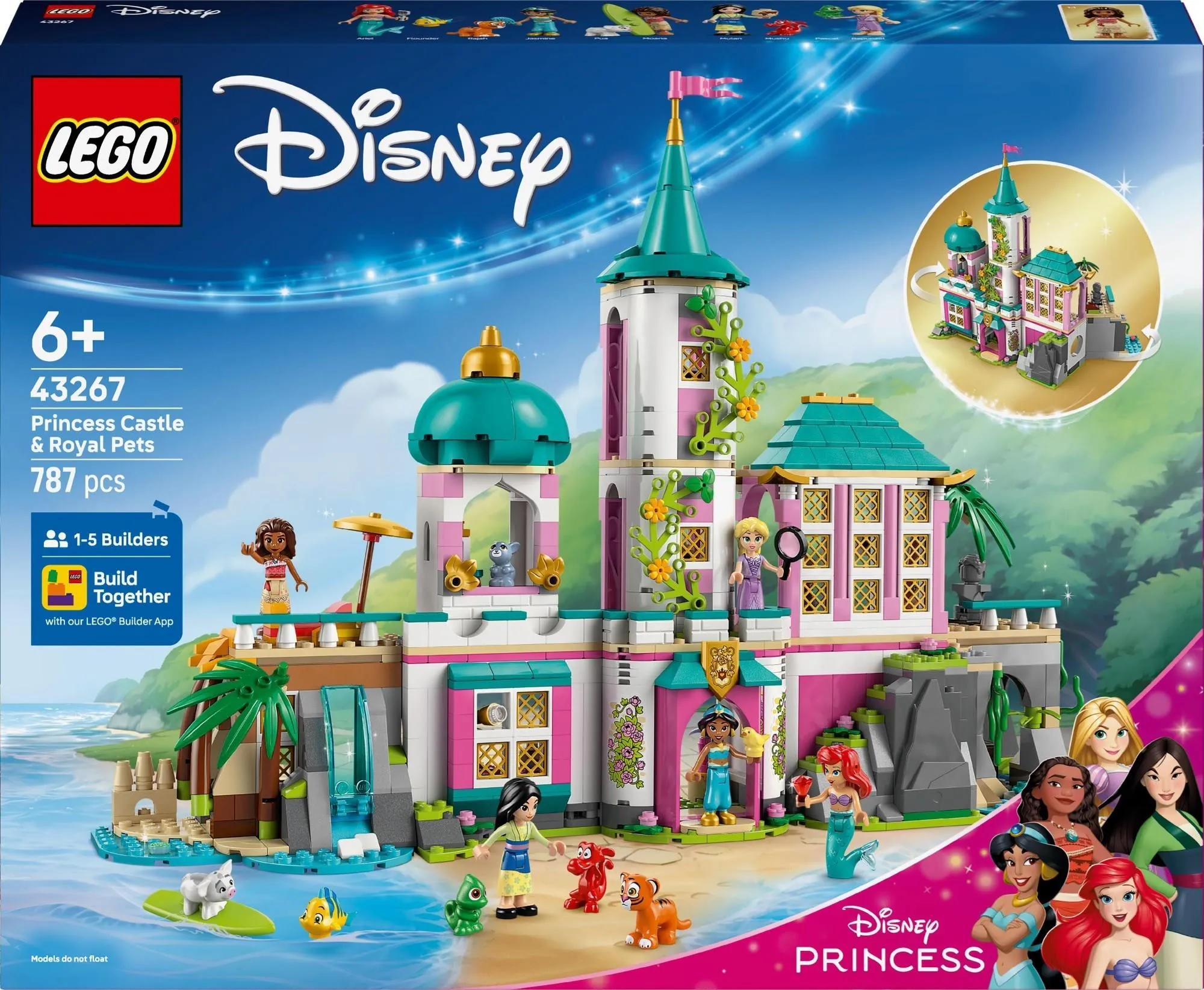 Конструктор LEGO Disney Princess 43267 Замок принцесс и королевские питомцы