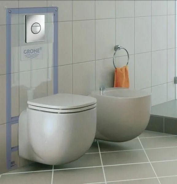 Скрытая рамка с белой кнопкой Grohe Rapid SL 39448000
