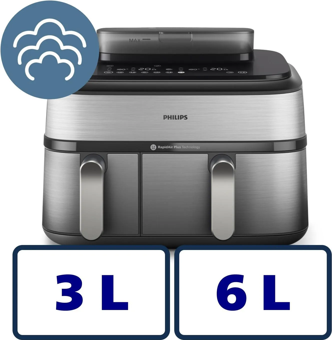Фритюрница Philips Series 5000 Ovi Dual Basket NA555/00