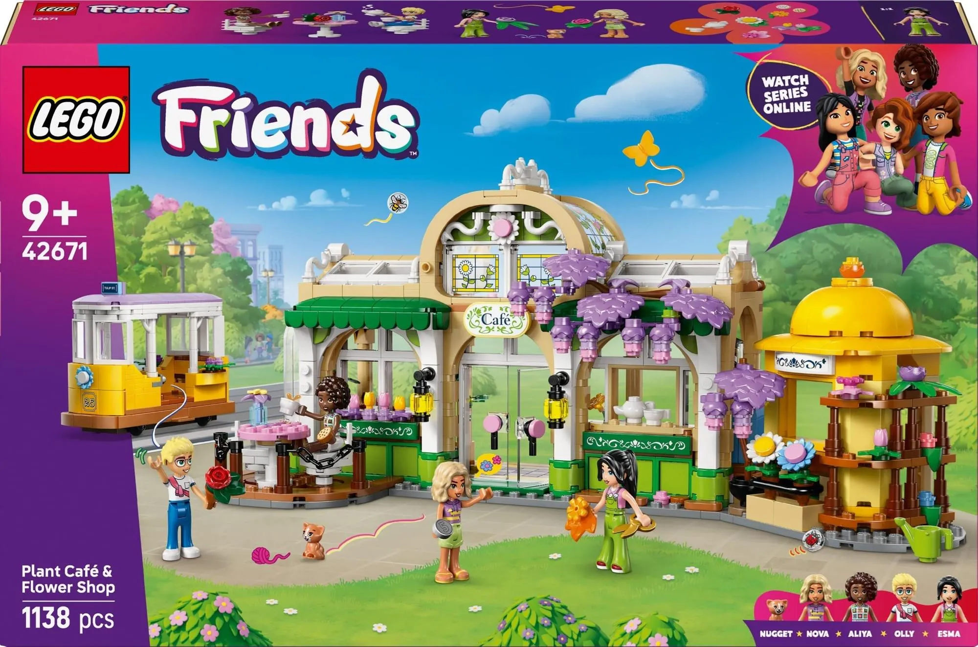Конструктор LEGO Friends 42671 Зелёное кафе и цветочный магазин