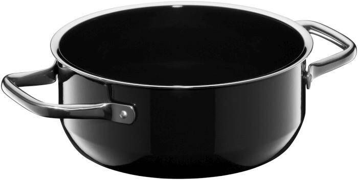 Низкая кастрюля с крышкой WMF Fusiontec Compact Black 24 см, черный 515675290