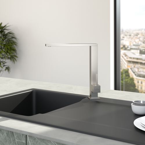 Смеситель для кухни Villeroy & Boch Finera Square матовая нержавеющая сталь 927100LC